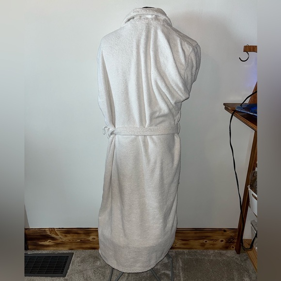 Mens/ women’s heavy terry cloth White Bathrobe for Home Relaxation sz S/M - Picture 4 of 9